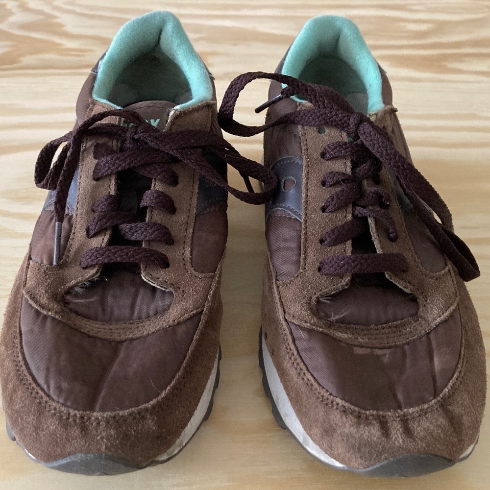 Saucony Jazz Retro Brown and Green Sneakers 9